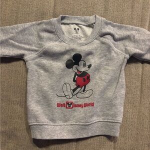 Disney Kids Gray and Red Mickey Mouse Sweatshirt